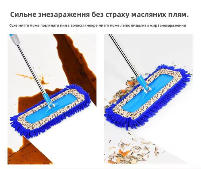 Насадка на швабру універсальна на гумці, прошита та вологовбираюча, 50 см 